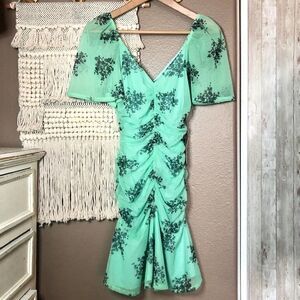 4Si3NNA Green Floral Dolores Dress